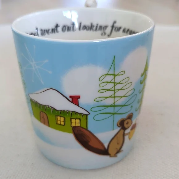 Starbucks 2010 HUXLEY Mouse Squirrel Holiday Coffee Mug Tea Cup 8oz bone China - Picture 3 of 8